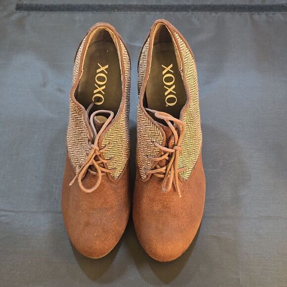 BRAND NEW XOXO BLOCK-HEEL SLIP-ON ROUND-TOE WOMEN'S PUMP - Picture 1 of 16